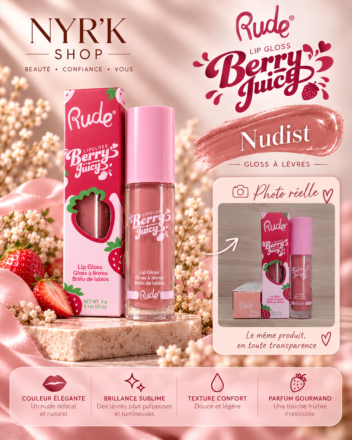 Rude Berry Juicy Lip gloss