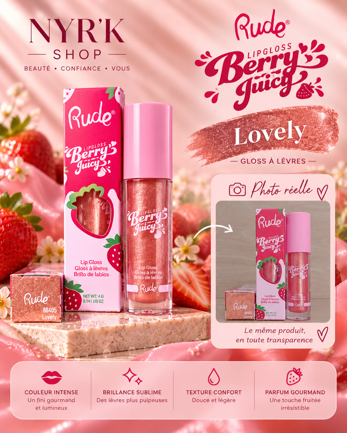 Rude Berry Juicy Lip gloss