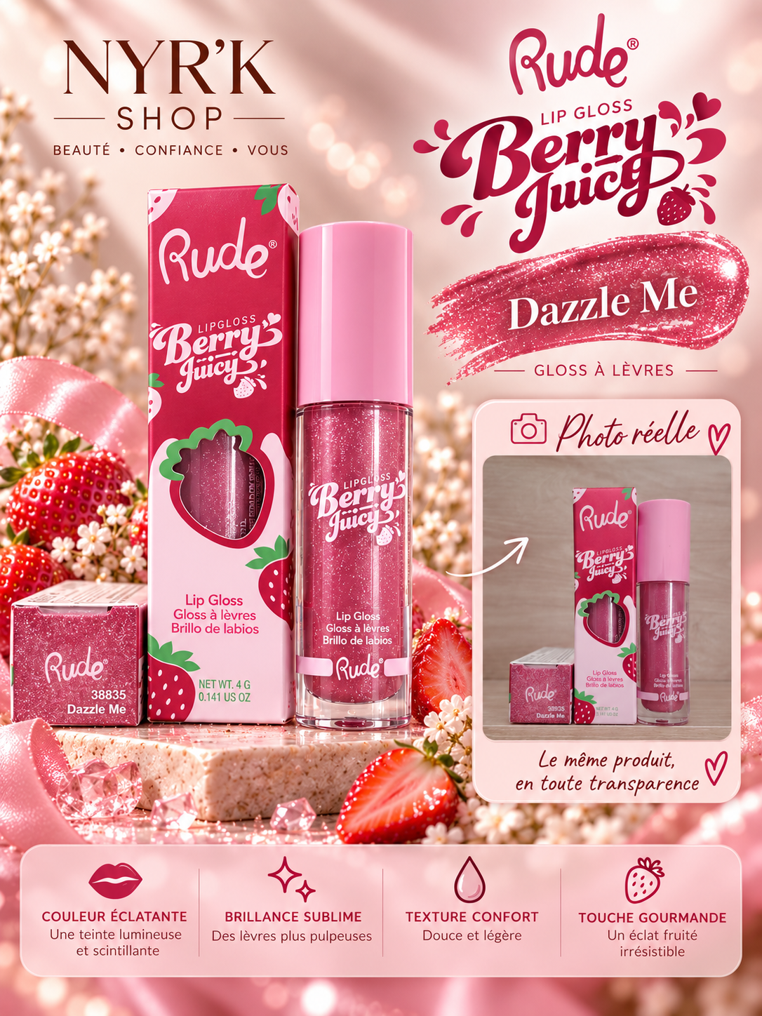 Rude Berry Juicy Lip gloss