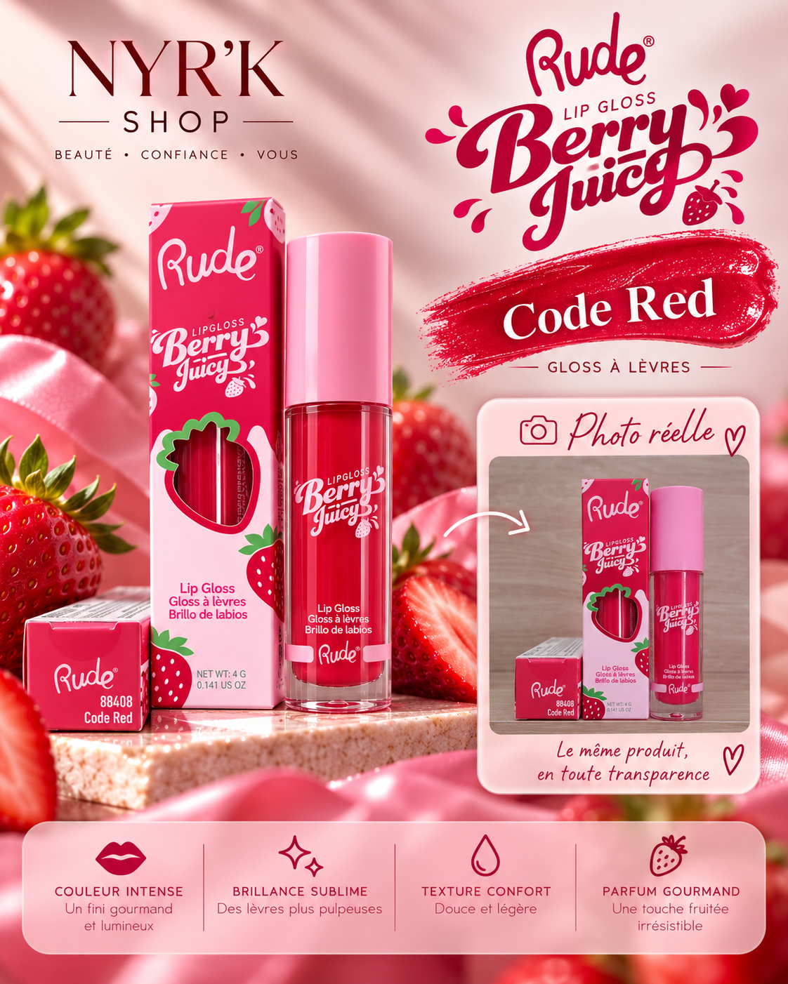 Rude Berry Juicy Lip gloss