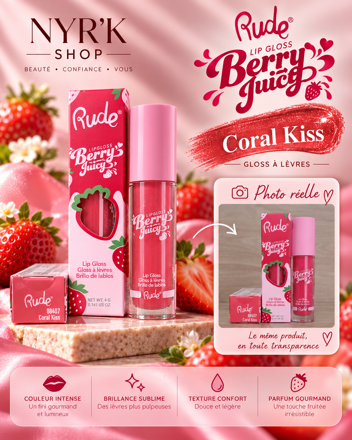 Rude Berry Juicy Lip gloss