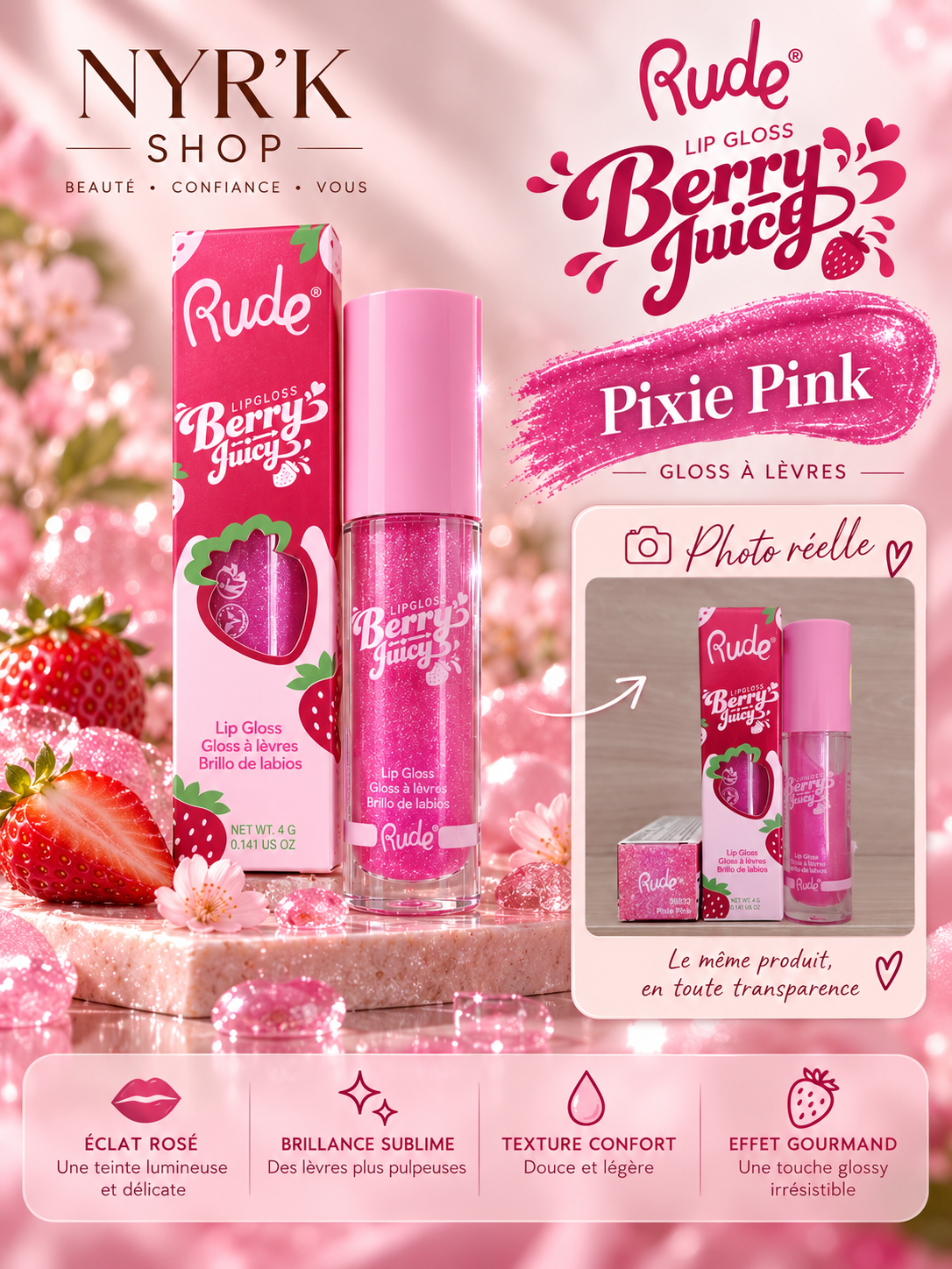 Rude Berry Juicy Lip gloss