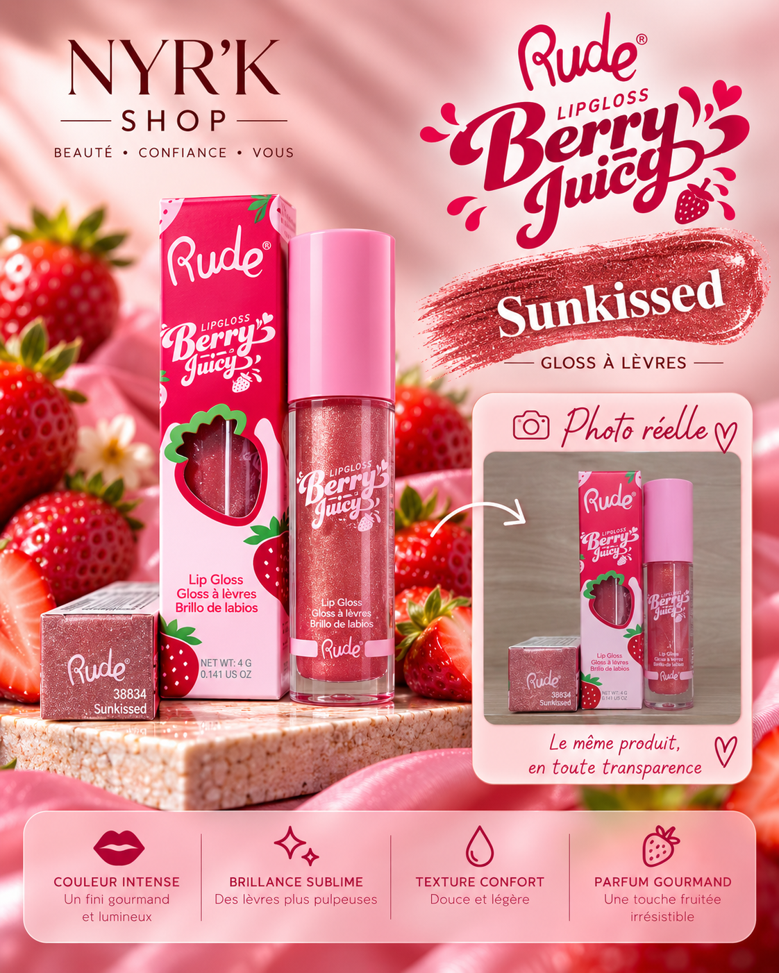 Rude Berry Juicy Lip gloss